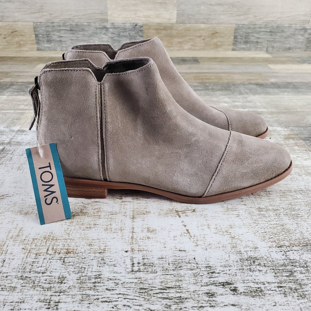 Toms Womens Rylie Booties Womens Sz 9.5 Zip-Up Ankle Boot Dune Suede